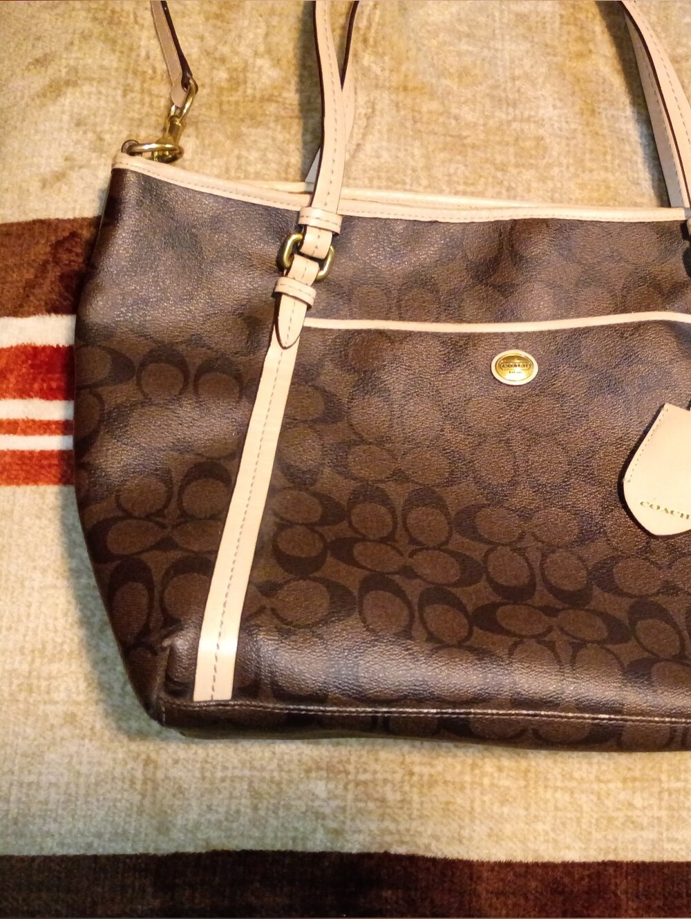 Coach Brown Signature Shoulder Bag
